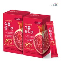 대상웰라이프 초 저분자 먹는 피쉬 석류 콜라겐 엘라스틴 히알루론산 효능 2박스, 대상웰라이프 석류콜라겐 젤리 15포 2박스