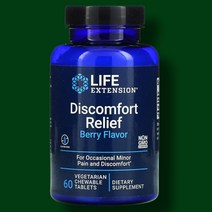 Life Extension Discomfort Relief [PEA] 600mg Berry 60 Vegetarian Chewable Tablets [2개월분], 1EA, 1개, 60정