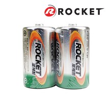 로케트 망간D건전지 DM(R20) D2 사이즈 1.5V 1조(2알) 건전지, 1개, 2개