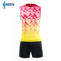 배구유니폼 2020 배구 세트 유니폼 민소매 셔츠 반바지 남성 여성 배드민턴 셔츠 팀, 6803 맨즈 레드, 3xl, 6803 Men red+3XL