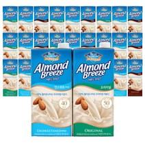 아몬드브리즈 오리지널 950ml 언스위트 프로틴 바나나 190ml x 24팩, 아몬드브리즈 오리지널_오리지널 190ml x 24팩