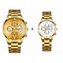 연인 NIBOSI 커플 시계 톱 럭셔리 쿼츠 방수 손목 패션 캐쥬얼 사랑