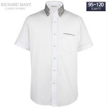 95-120 빅사이즈 클레릭 반팔 슬림핏 와이셔츠 - SMA6215 (6088657)