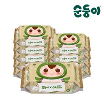 [순둥이] RaC-01/생분해물티슈 그린에디션 캡형 80매 10팩, 10개