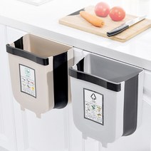 분리수거함 주방휴지통 음식물처리기 퍼펙트 가정용 주방소품 싱크대 접이식 쓰레기통 음식물 2종 방수, 대형_브라운