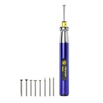 무선그라인더거치대 그라인더집진커버 미니그라인더IRX6 전기 그라인딩 조각 펜 미니 충전식 펜 스마트폰, 01 파란