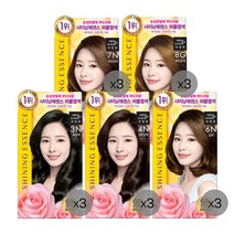 미쟝센 샤이닝에센스 염색약 3개 6N갈색, 상세페이지 참조
