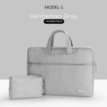 파우치 노트북 가방 macbook air pro13 case 14 15 15.6 방수 pc 노트북 가방 슬리브 huawei xiaomi dell acer hp 핸드백 서류 가방, 14 15인치, 모델 1-그레이 세트