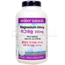 웨버 마그네슘 350mg 400정 에너지 신경 근육 코스트코