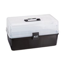 Iris Ohyama Tool Box My Kit 40 Clear/Black Width 15.7 x Depth 8.7 Height in (40 22 cm)