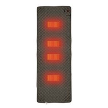 캠핑 온수 매트 전기장판 차박 거실캠핑용 다기능 USB 가열식 온열 매트 5V 3 단계 온도 조절 슬리핑 패, 01 Khaki 2 interface
