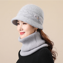 보슈 여성 중년모자 엄마 겨울 방한 모자 털모자 c5-1