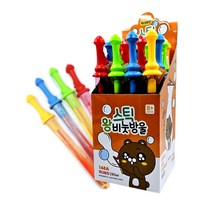 유아장난감 왕스틱 비눗방울 특대용량 280ml 혼합 16개1세트 어린이집 답례품 선물 판촉 촉감놀이 비누방울 버블 놀이완구