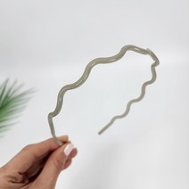 퓨어 컬러 물결 플라스틱 0.5 cm 머리띠 헤어밴드