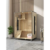 고양이 집 장난감 둥지 케이지 럭셔리 캐비닛 캐비넷, 27H8캐터120X60X120CM블랙-자가설치