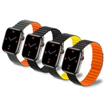 루브몰 샤오미 어메이즈핏 GTS4 mini GTS2 mini 마그네틱 실리콘 스트랩 밴드 시계줄 + 보호필름1장증정, 06_블랙레몬