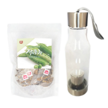 BMS 작두콩차100티백+전용물병 대용량 국내산 도두어린꼬투리 도두씨앗100% 무카페인 구수한건강차 엄격한검수통과, 100개입, 1g