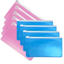 국산 pvc 지퍼백 핑크 청색 비닐팩 용품주머니 슬라이드 지퍼 고주파 파우치 키핑케이스 종합비닐 모텔 비품 숙박 치과 여행 판촉물 치약 칫솔 세트, 청색pvc지퍼백