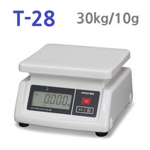 이노템 T-28 단순 중량저울 30kg 10g 포장 검사 제빵 제과 주방 충전배터리 내장 아답터포함 다용도 전자저울, 30kg/10g