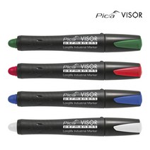 피카 VISOR 산업용 영구마카 990펜 마카 바이저 마킹 크레용 다용도 그린 레드 블루 화이트 리필심4가지색상, 피카 VIOSR 마커 NO.990/41블루