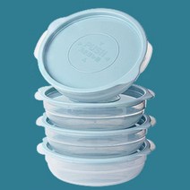 찌개 국보관 플라스틱 투명 용기 쿡앤밥 냉동보관용기 전자렌지도시락, 1개, 02)쿡앤밥450ml 스카이블루 4p