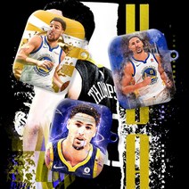 와우박스 골든 스테이트 클레이 톰슨(Klay Thompson) 커스텀 농구 에어팟 버즈 하드 케이스, 무광 하드케이스, 버즈(밑판 흰색)