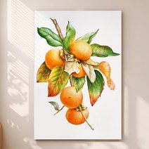 감 나무 그림 캔버스 액자 생기 그림 개업식 선물 사무실 금전운 풍수 인테리어, 12 복덩이 감나무