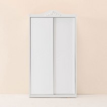 레오가구 슬라이딩쿠페 쉐비 티아라 장롱/옷장 (2통구성), 1서랍장, 선반장