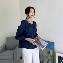 [리엘라] 레이스 스퀘어 블라우스