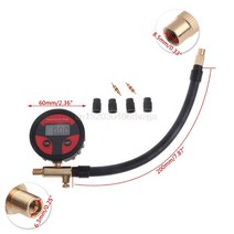 자동차 정비 LCD 디지털 타이어 압력 게이지 0-200PSI 자동차 타이어 공기압 오토바이 자동차 트럭 자전거, 한개옵션0
