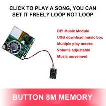 축하 카드 볼륨 조절 가능 녹음 음성 모듈 diy 음악 사운드 재생 보드 인사말 토크 칩, [02] Button type