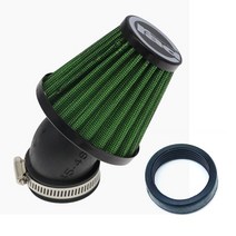 MoFlyeer 오토바이 에어 필터 28mm 38mm 42mm 48mm 클리너 45도 벤드 공기 흡입 액세서리, Green 38mm, Green 38mm