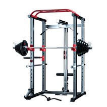 복합 다기능 헬스 머신 파워랙 로잉 벤치 체육관 기구, 풀세트 + 바벨바 포함 60kg 비닐바벨