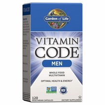 Garden of Life Vitamin Code Multivitamin Men 가든 오브 라이프 남성 멀티 비타민 120정, 1개, 기본