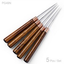 가죽공예 용품 부자재 diy 키드 도구 재료 스템프 세트 장비 awl for 수리 신발 재봉 cobbler tool craft 직선 곡선 및 후크 바늘 bodkin stab, 날씬한 송곳 5개