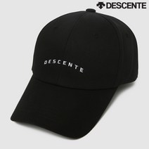 데상트 워딩 로고 볼캡 SN123HCP12 BLK, SM, 블랙