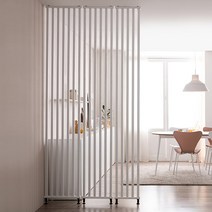 [삼익가구]루이 인테리어 가벽 철제 파티션(좁은간격가로폭 373), 화이트