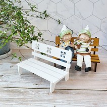Countryitem내츄럴 플라워 우드 인형 벤치 2color, 브라운