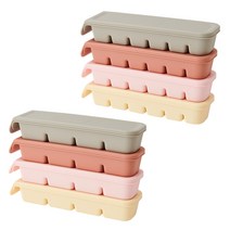 퍼기 이중 밀폐 이유식 큐브 6구 혼합4P + 4구 혼합4P, 8개, 혼합색상