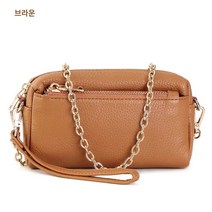 여성 대용량 톱 소가죽 클러치 미니 핸드폰 가방 체인백 소가죽 장 지갑
