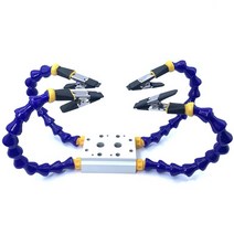 유연한 암 납땜 인두 홀더 스테이션 고정 벤치 바이스 테이블 클램프 알루미늄 합금 클립 PCB 용접 수리, 03 4 arm