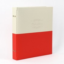 토비메모리 대용량 가죽앨범, 40매, 로얄듀얼(아이보리+레드)-백지