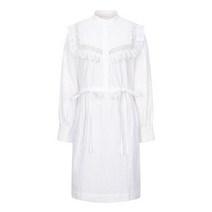 22FW SEE BY CHLOE 러플 원피스 화이트/라이트블루 CHS22WRO09020