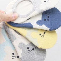 마우스 발등메쉬 아동용 덧신 5켤레 여름 시원한양말 3-4세용