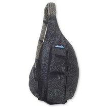 KAVU 오리지널 로프 슬링백 크로스바디 제트 블랙 카부, One Size, Black Topo