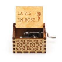 오르골무드등 손으로 조각한 핸드 크랭크 뮤직 박스 타이타닉 마음은 발렌타인 데이 선물 생일, Rose life