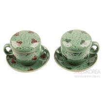 청자국화무늬 2인 다기잔세트 부부선물 외국인선물, 고급포장