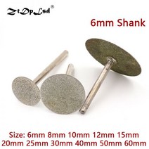 벨트 원형 에어 스핀들 패스툴 샌더 ZtDpLsd전기 도금 얇은 슬라이스 다이아몬드 그라인딩 헤드 버 6mm 생크 80 그릿 제이드 드레멜 로타리 커팅 공구용 드릴 비트 1 개, 50 mm