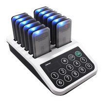 링크맨 카페창업 로고무상 무선 진동벨 카페벨 커피벨 카페진동벨 커피숍진동벨 - 일체형 원형 사각 선택옵션, (1) 일체형 12개세트