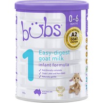 아기분유 Bubs 염소 우유 유아용 조제유 1단계 0-6개월, 기본